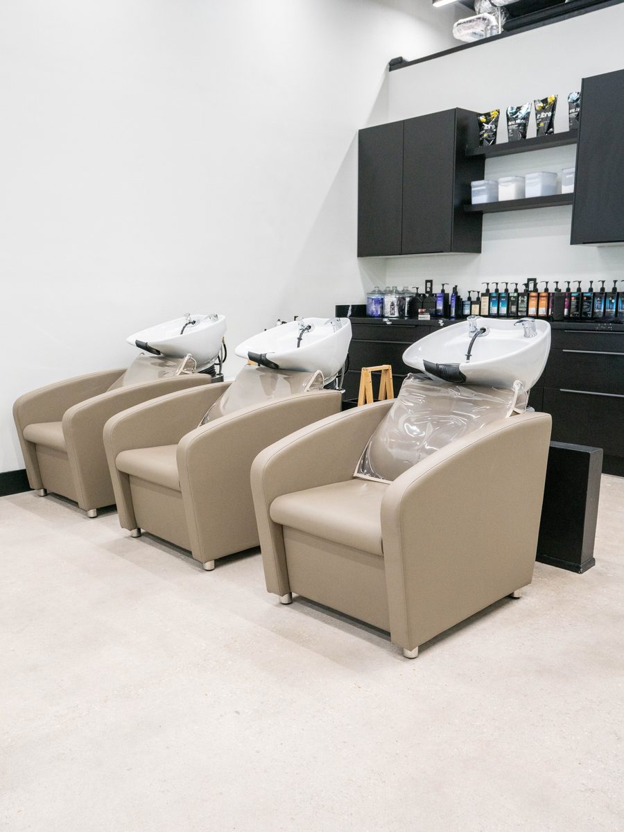 The shampoo lounge at Salon 80 West